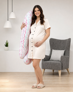 Almohada Materna en U Estampada
