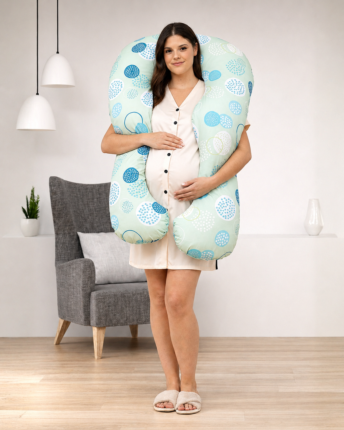 Almohada Materna en U Estampada