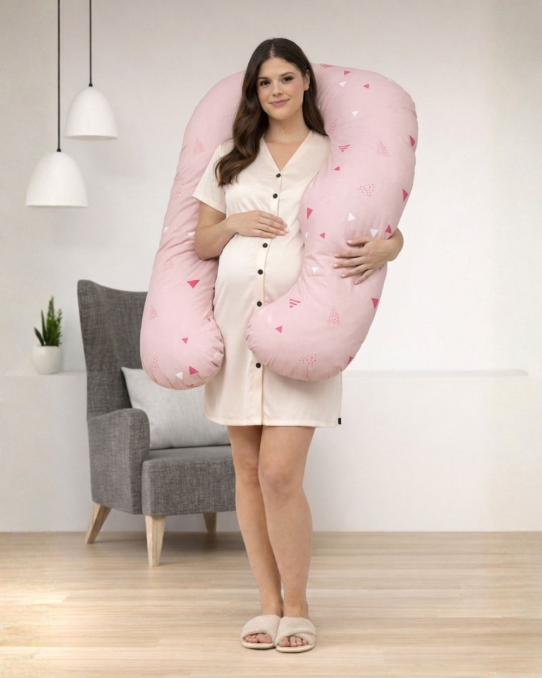 Almohada Materna en U Estampada