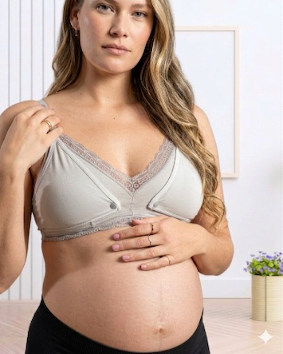 Brasier Materno y de Lactancia con Encaje Suave