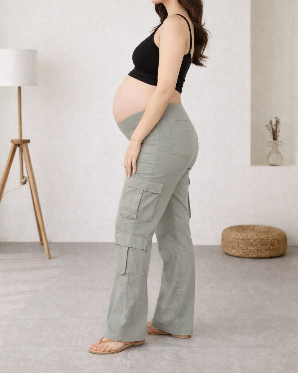Pantalón Materno Cargo de Bota Recta