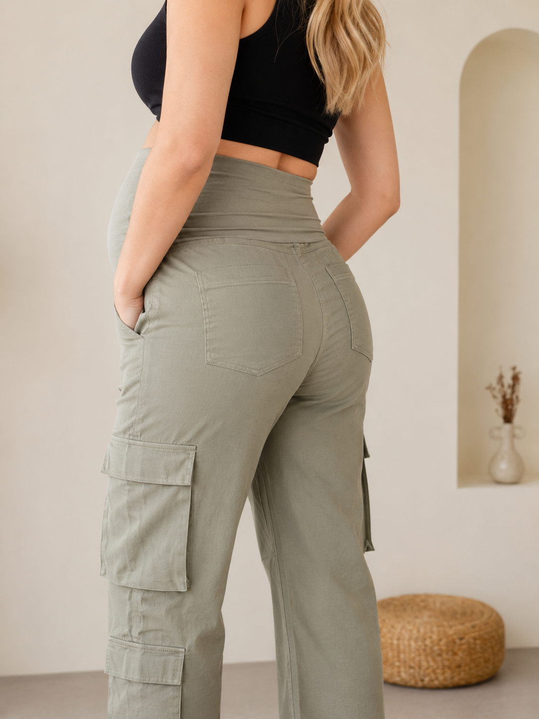 Pantalón Materno Cargo de Bota Recta