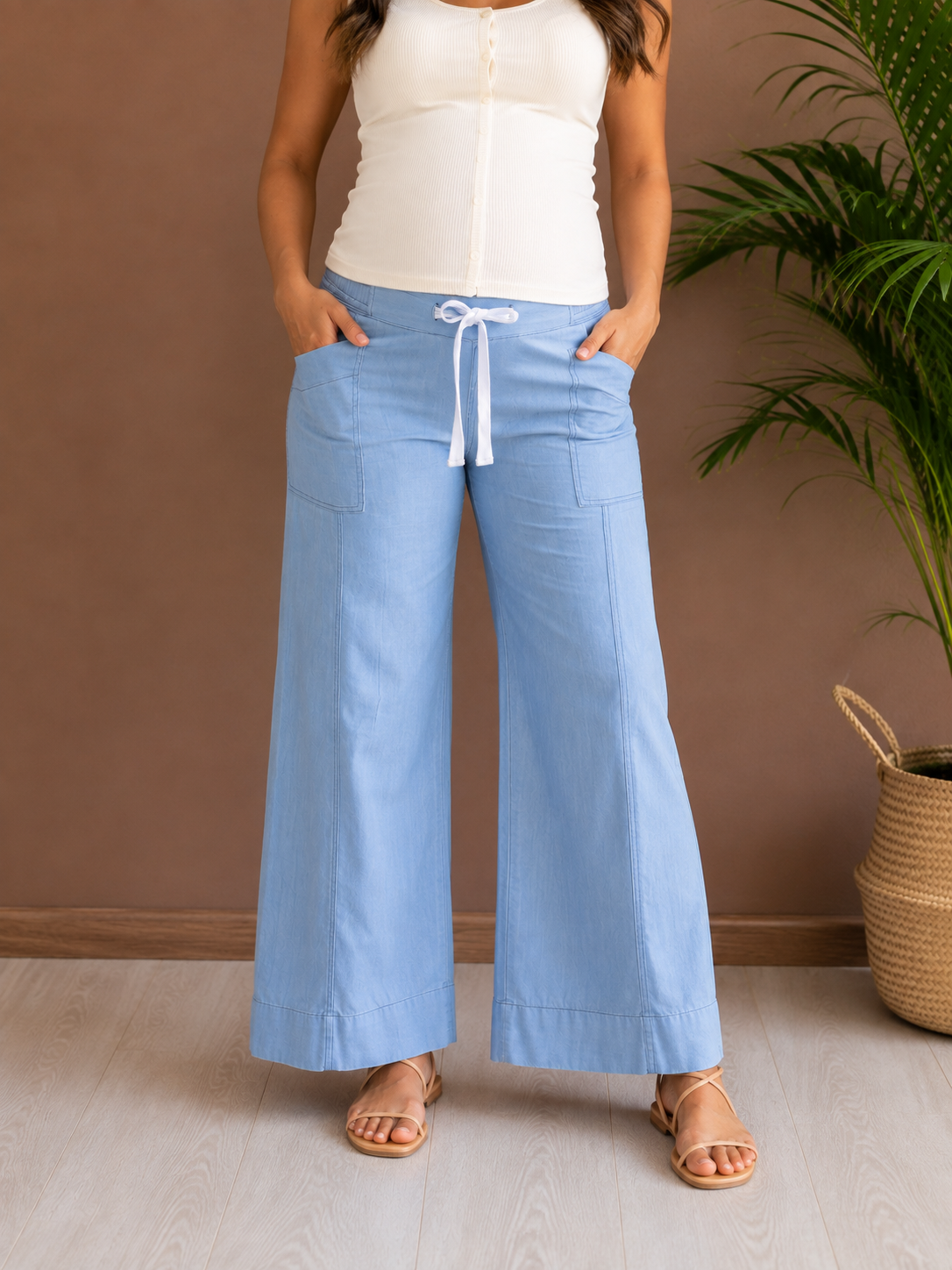 Pantalón Materno Denim Rebecca