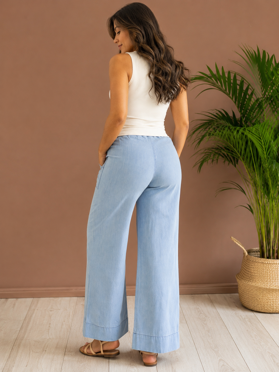 Pantalón Materno Denim Rebecca