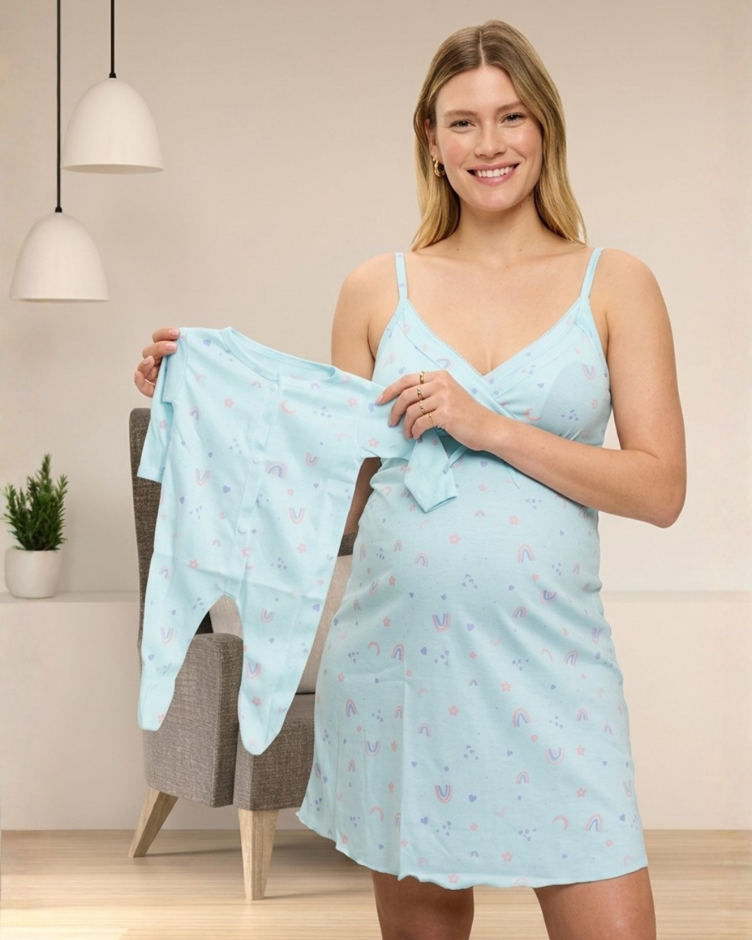 Pijama Materna Dúo Bebé